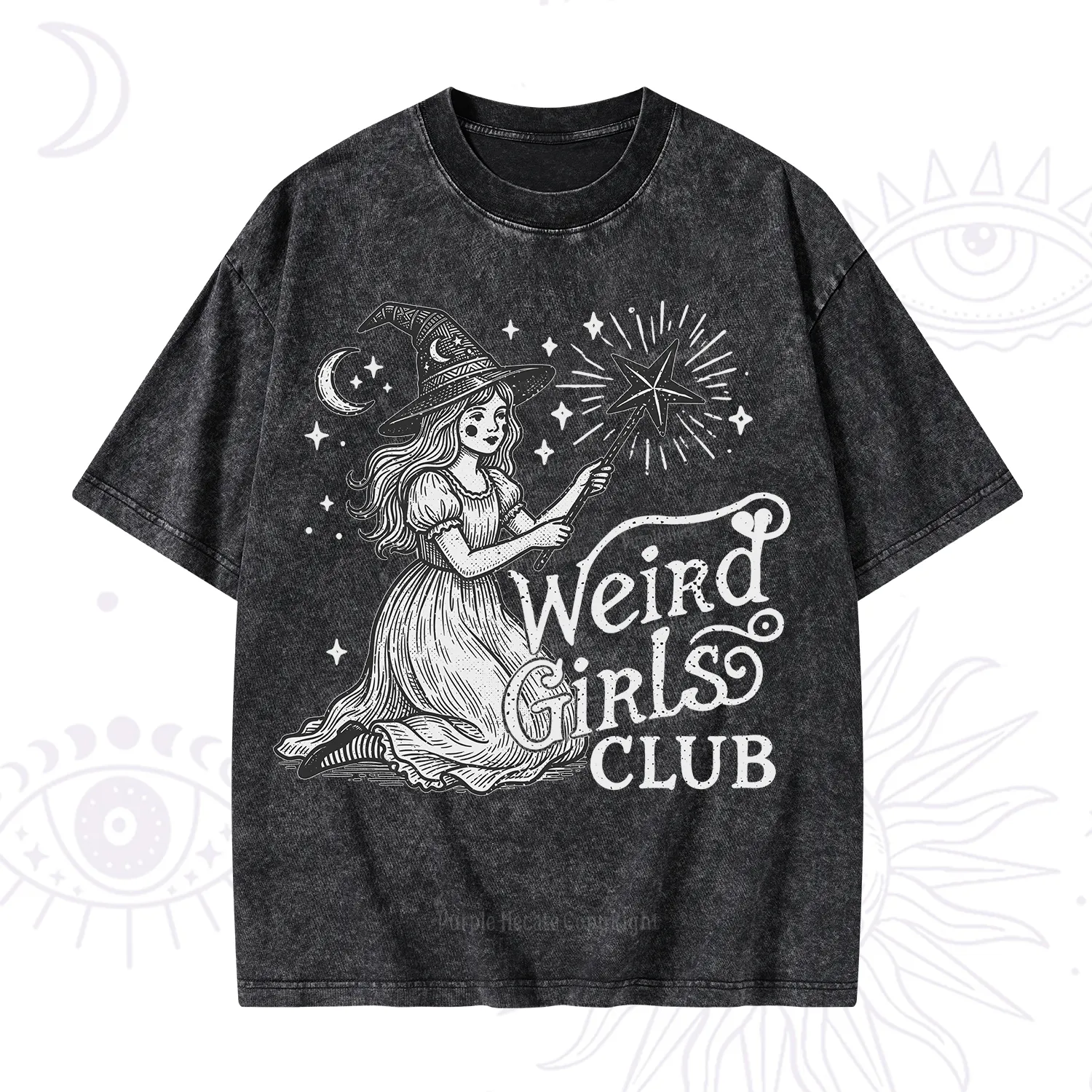 Purplehecate Weird Girls Club Washed T-Shirt