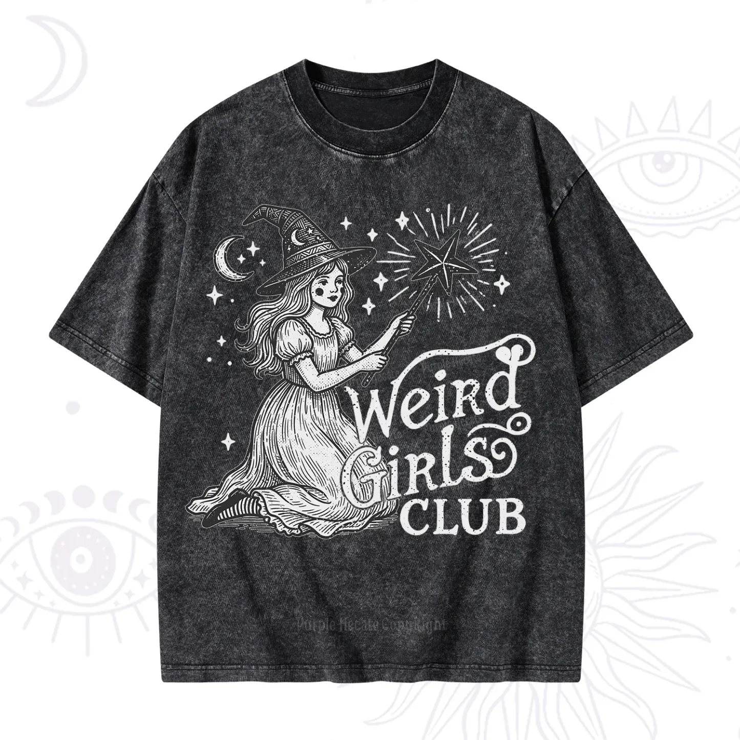 Purplehecate Weird Girls Club Washed T-Shirt
