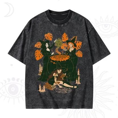 Purplehecate Midnight Potion Ritual Halloween Washed T-Shirt