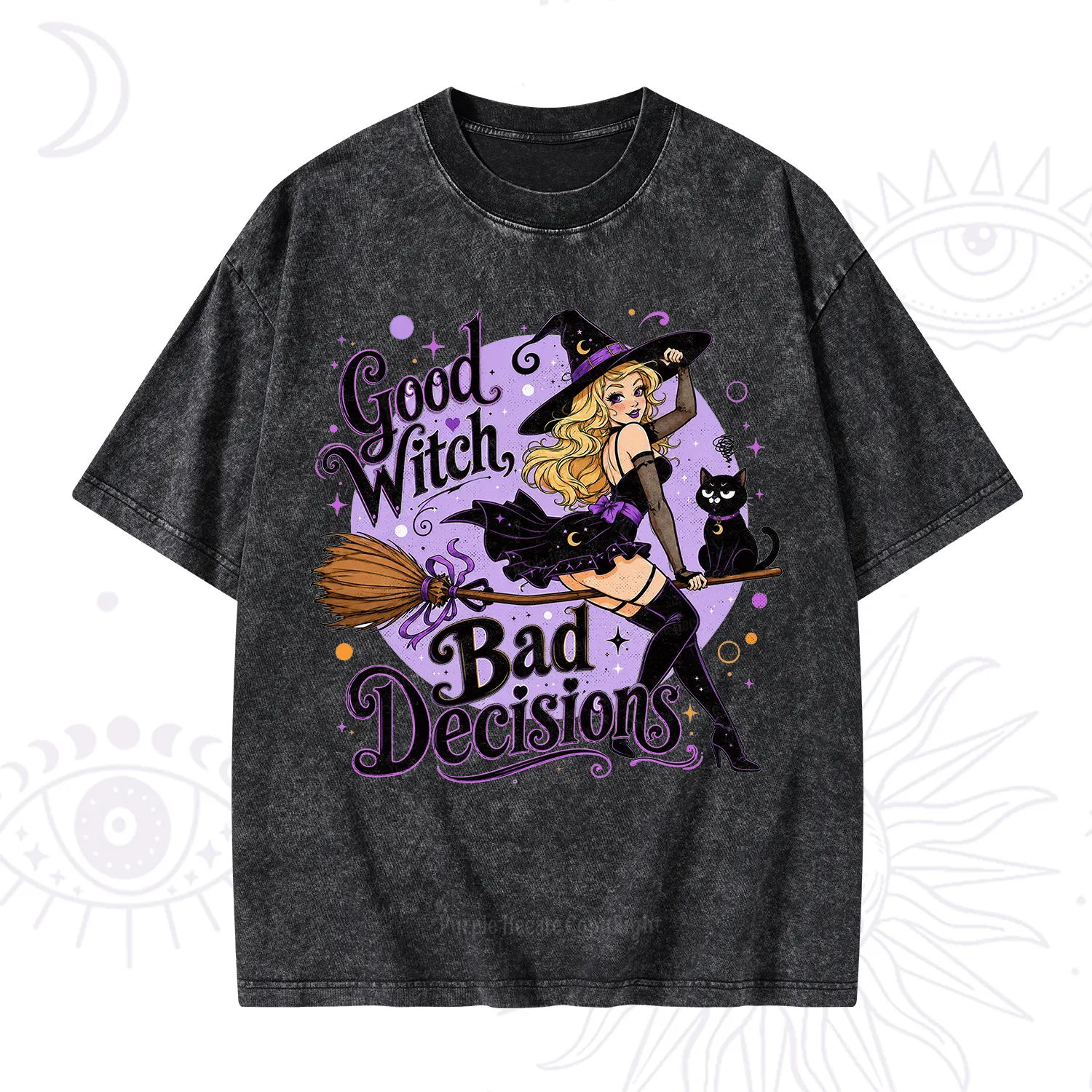 Purplehecate Good Witch Bad Decisions Washed T-Shirt