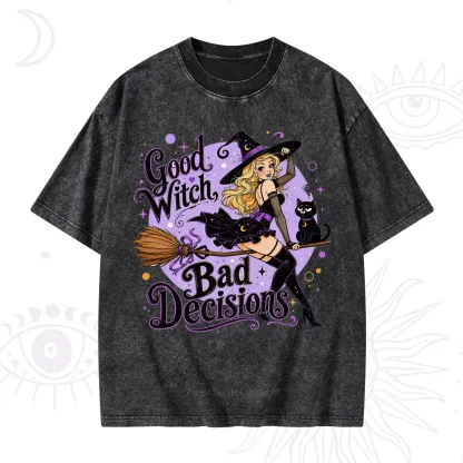 Purplehecate Good Witch Bad Decisions Washed T-Shirt