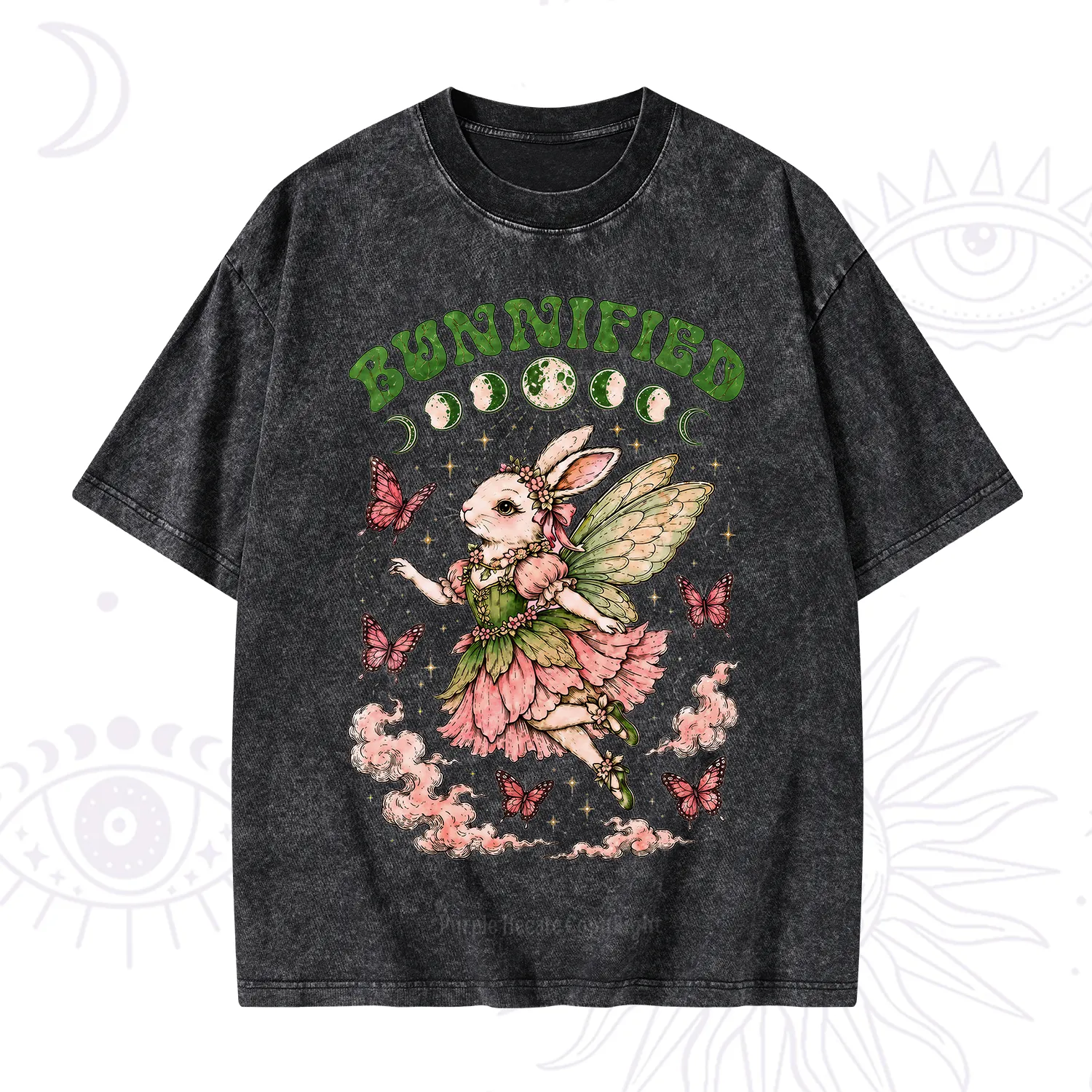 Purplehecate Bunnified Fairy Bunny Washed T-Shirt