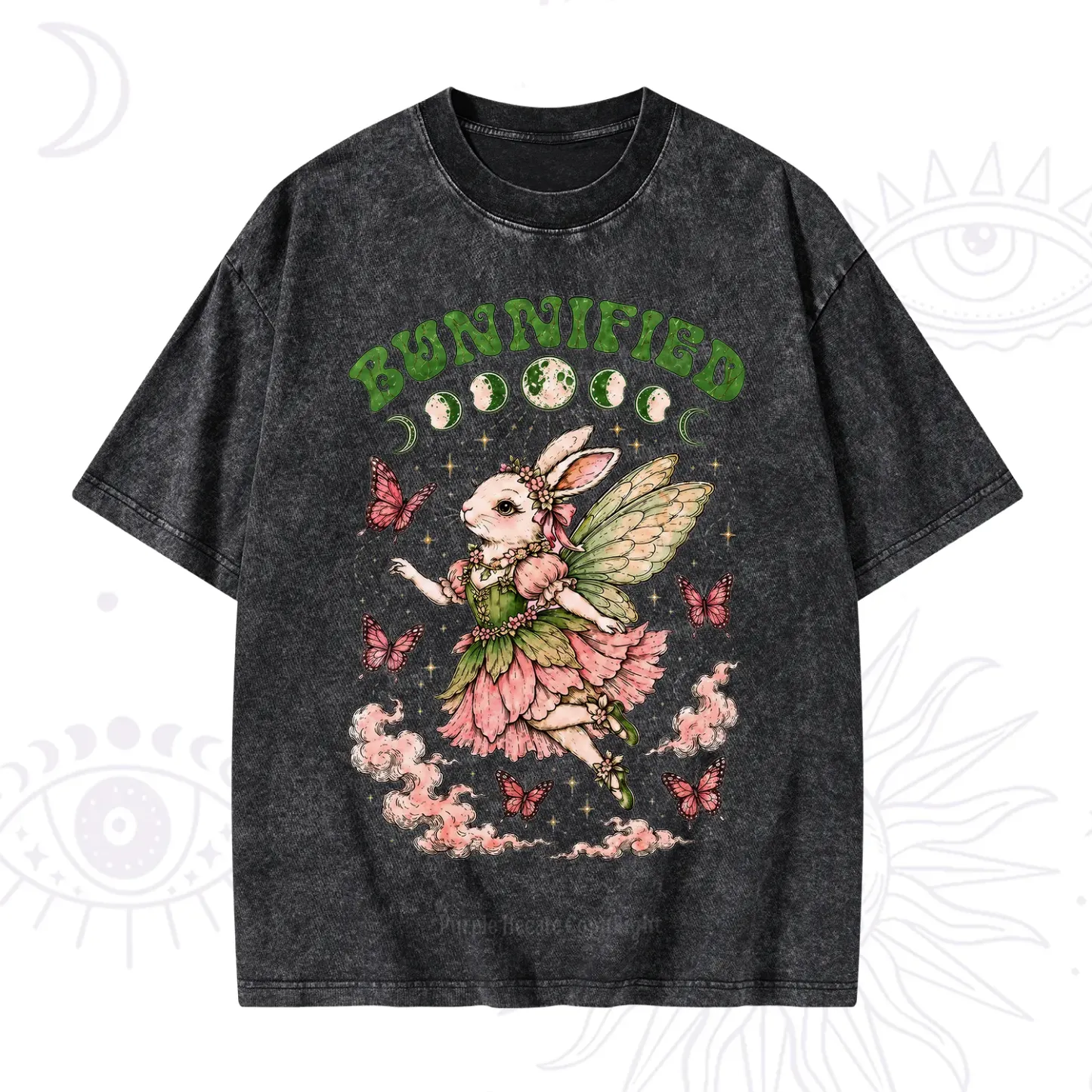 Purplehecate Bunnified Fairy Bunny Washed T-Shirt