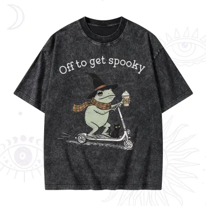 Purplehecate Off to get Spooky Halloween Forg Washed T-Shirt