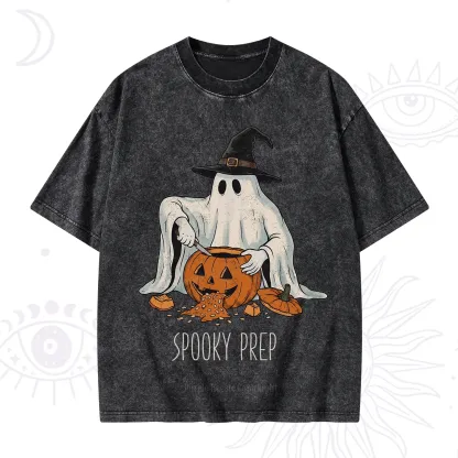 Purplehecate Spooky Prep Ghost Washed T-Shirt