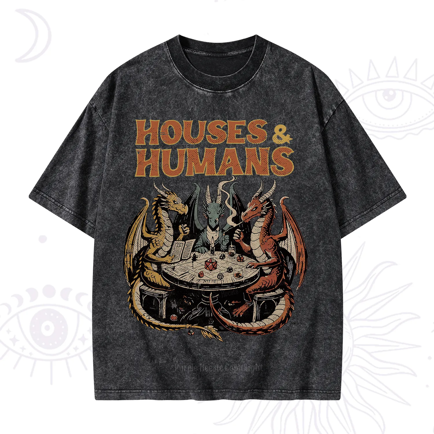 Purplehecate Houses And Humans Washed T-Shirt