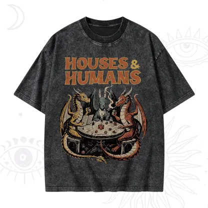 Purplehecate Houses And Humans Washed T-Shirt