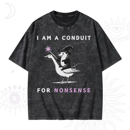 Purplehecate I Am A Conduit For Nonsense Washed T-Shirt
