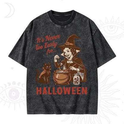 Purplehecate Never too Early for Halloween Washed T-Shirt