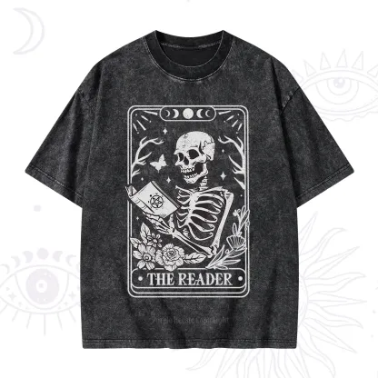 Purplehecate The Reader Tarot Card Washed T-Shirt