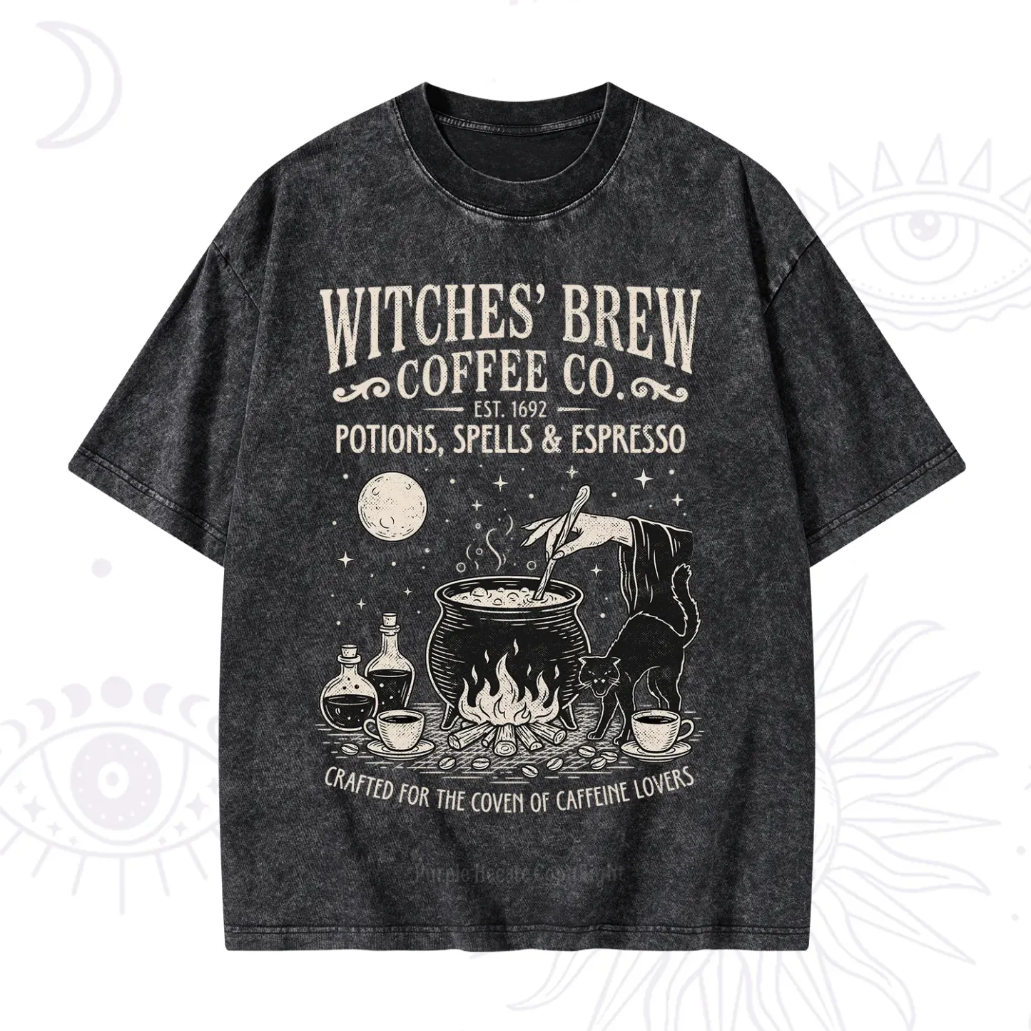 Purplehecate Witches' Brew Coffee Club Washed T-Shirt