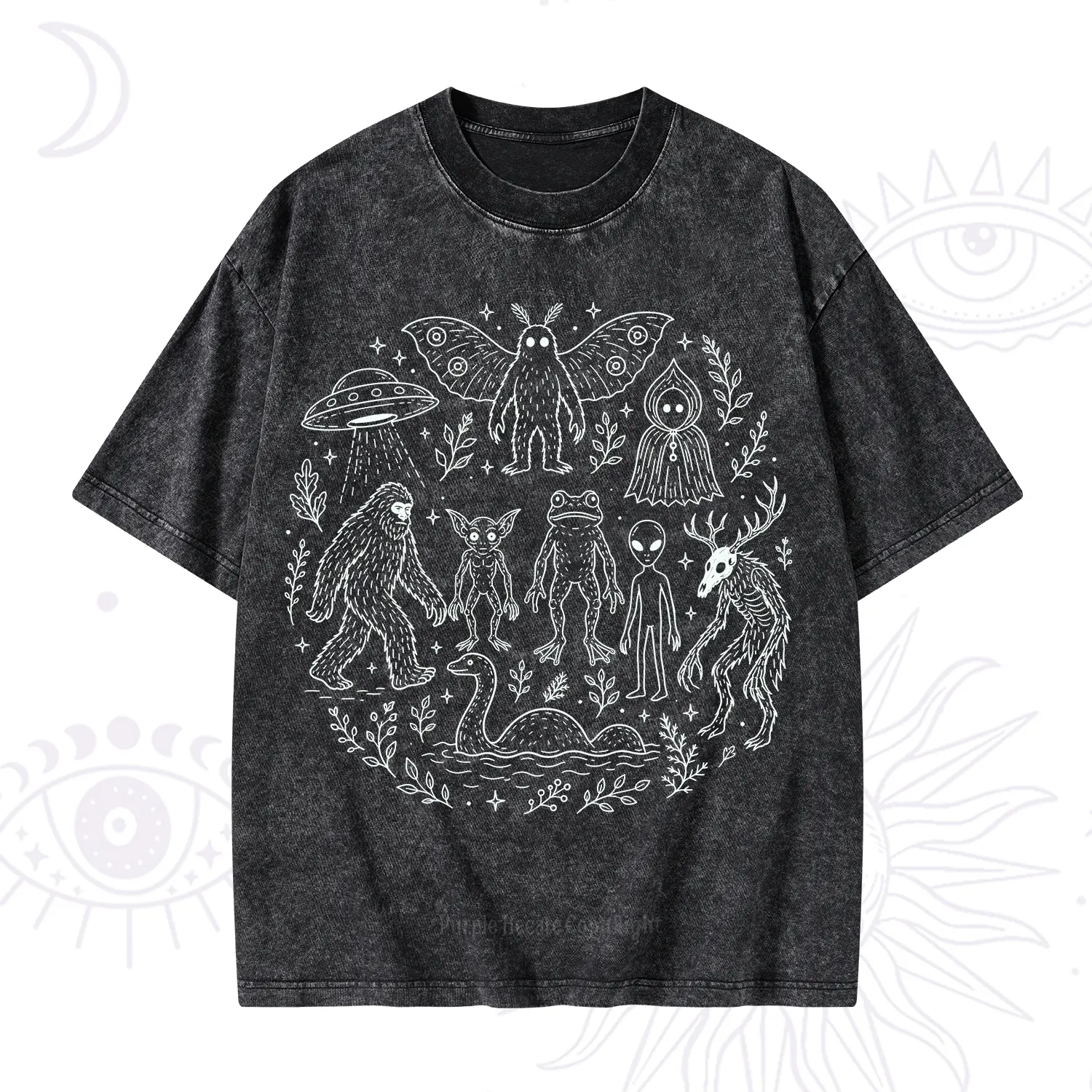 Purplehecate Respect the Locals Cryptid Washed T-Shirt