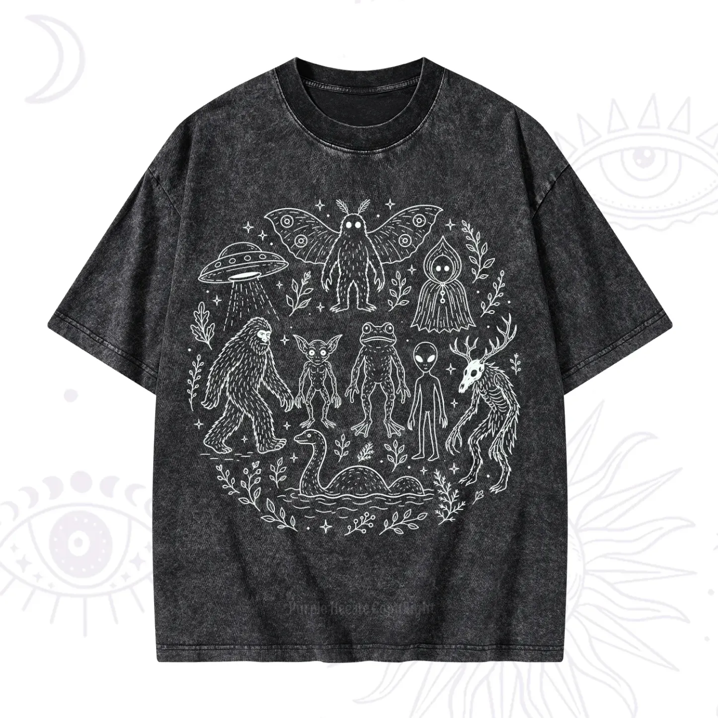 Purplehecate Respect the Locals Cryptid Washed T-Shirt