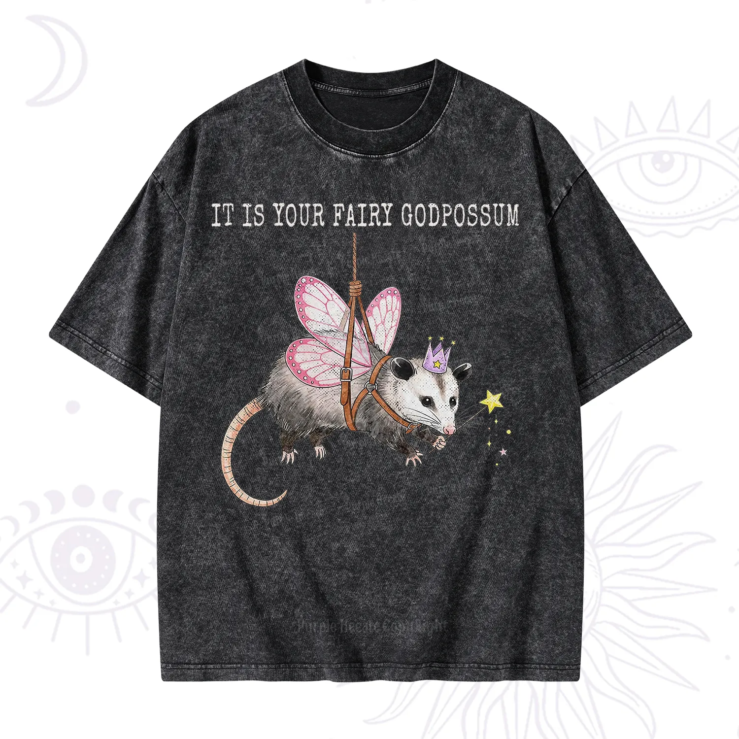 Purplehecate It Is Your Fairy Godpossum Washed T-Shirt