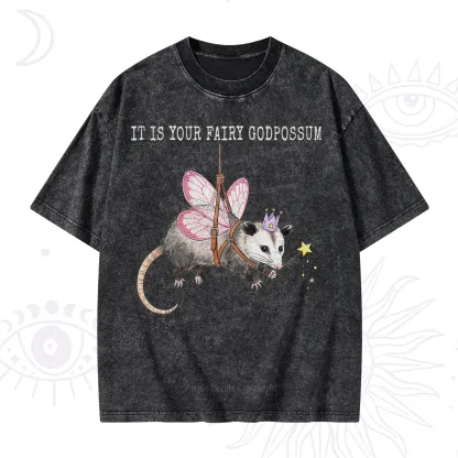 Purplehecate It Is Your Fairy Godpossum Washed T-Shirt