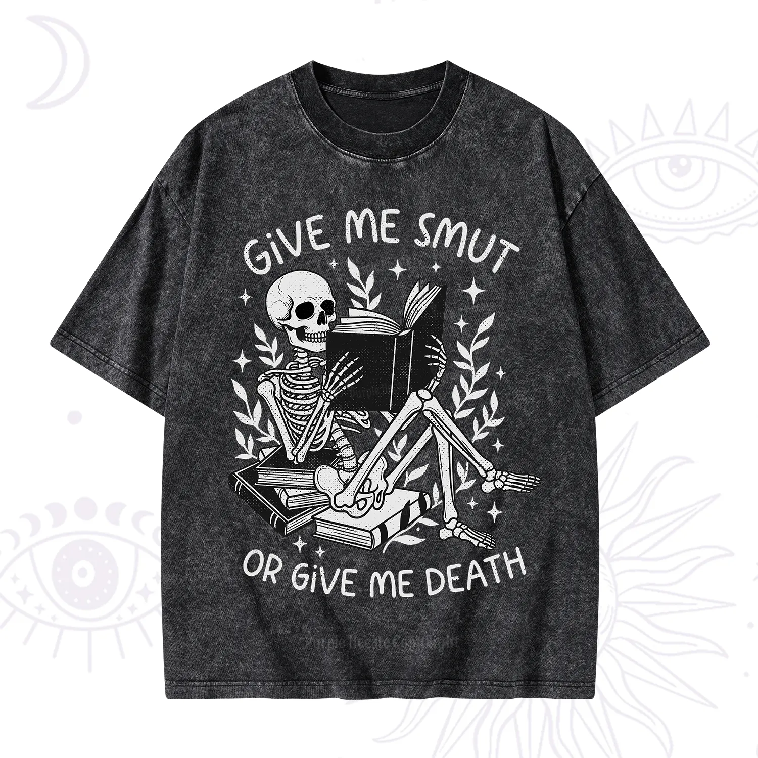Purplehecate Give Me Smut Or Give Me Death Washed T-Shirt