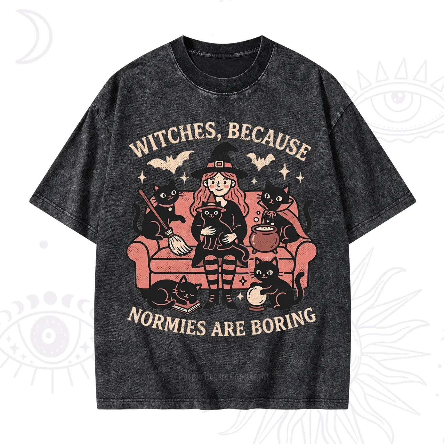 Purplehecate Witches Because Normies Are Boring Washed T-Shirt