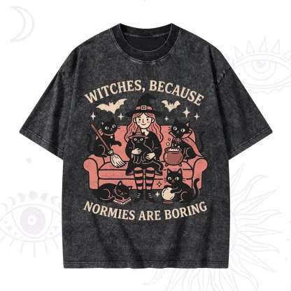 Purplehecate Witches Because Normies Are Boring Washed T-Shirt