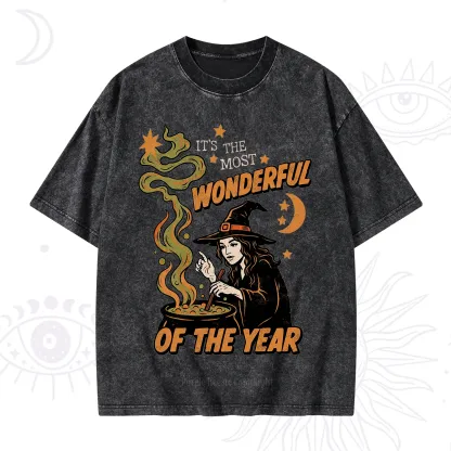 Purplehecate Is The Most Wonderful Time Halloween Washed T-Shirt