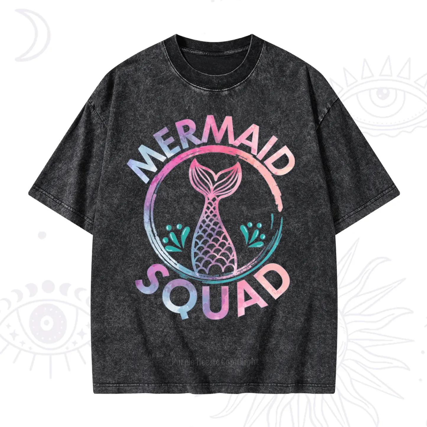 Purplehecate Mermaid Squad Washed T-Shirt