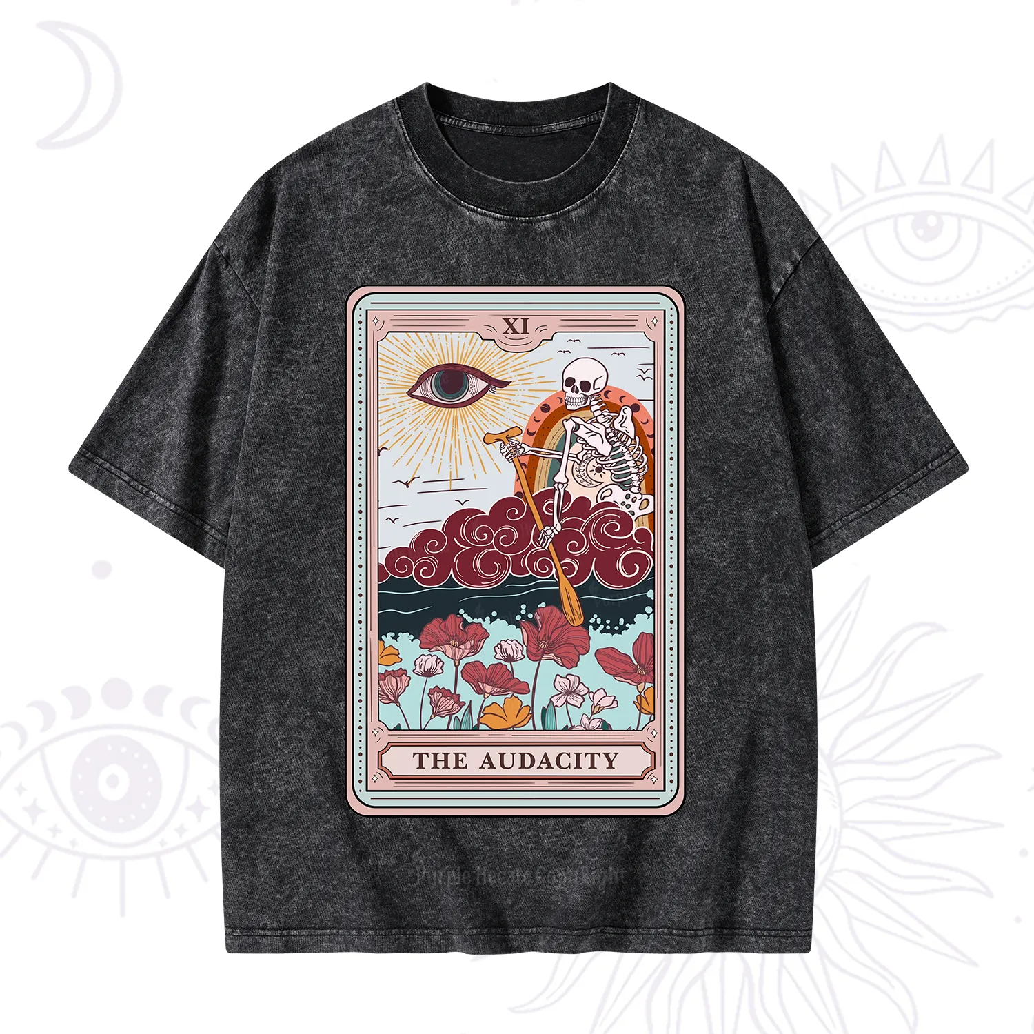 Purplehecate The Audacity Tarot Card Washed T-Shirt