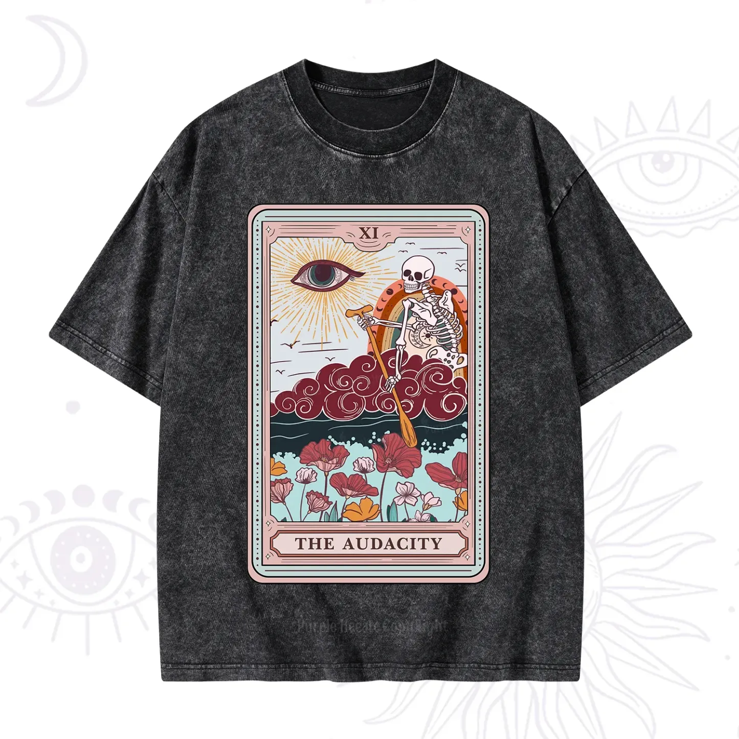 Purplehecate The Audacity Tarot Card Washed T-Shirt