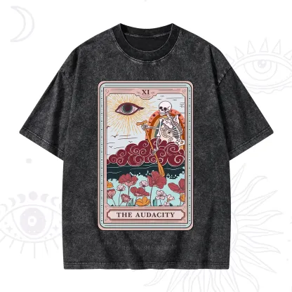 Purplehecate The Audacity Tarot Card Washed T-Shirt