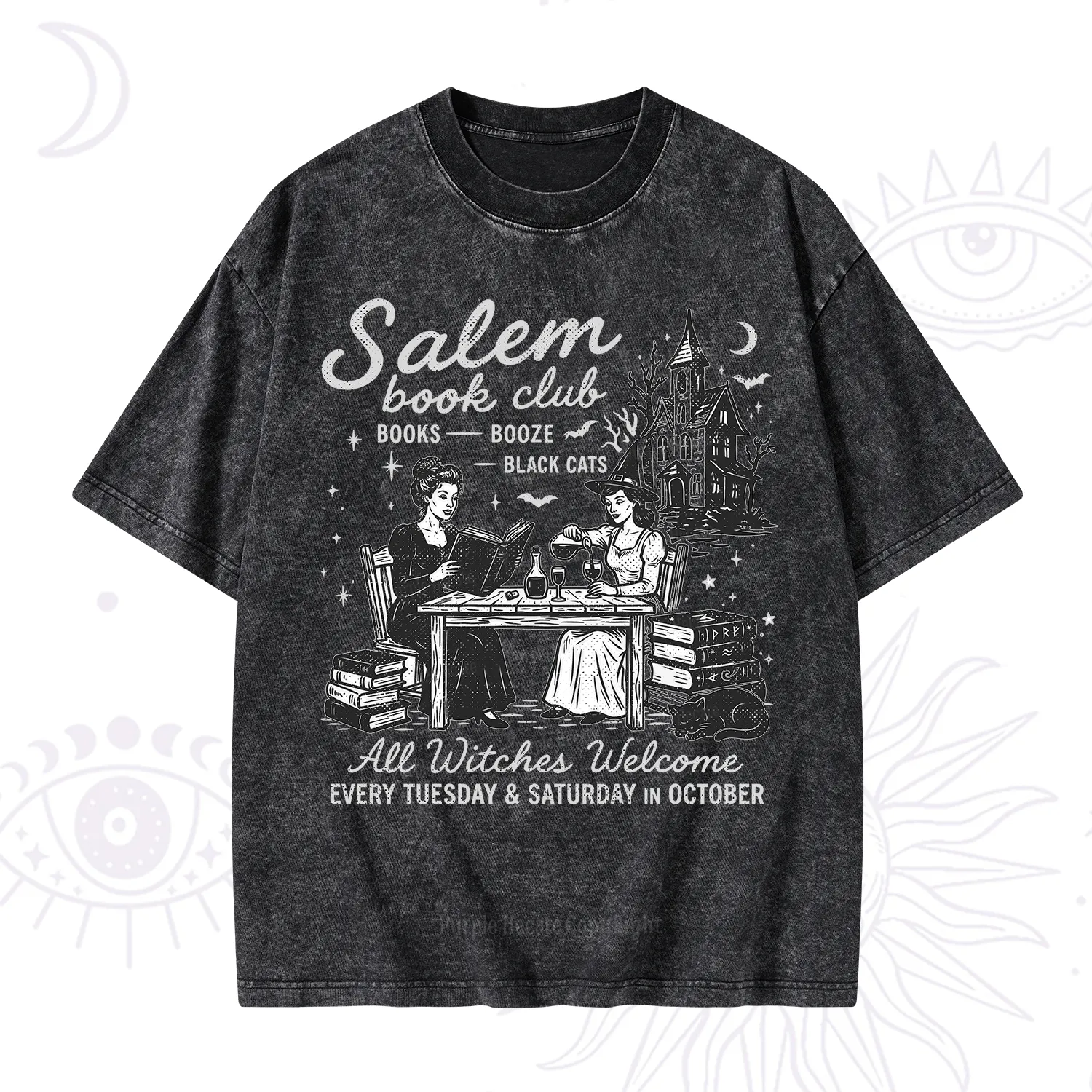 Purplehecate Salem Book Club Washed T-Shirt