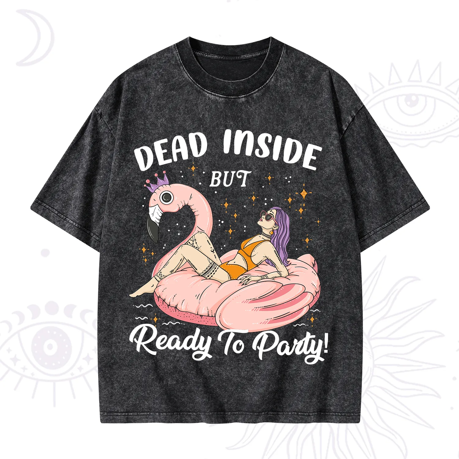 Purplehecate Dead Inside But Ready To Party Washed T-Shirt