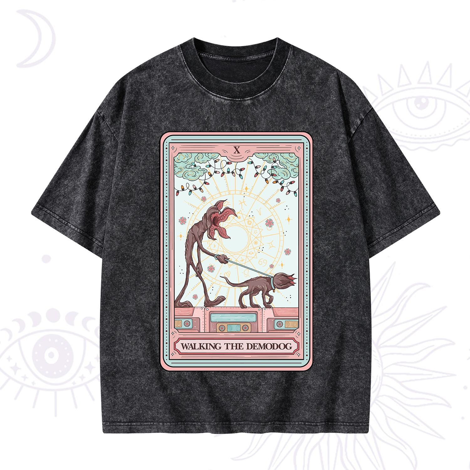Purplehecate The Walker of Shadows Tarot Washed T-Shirt