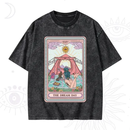 Purplehecate The Dream Day Tarot Washed T-Shirt