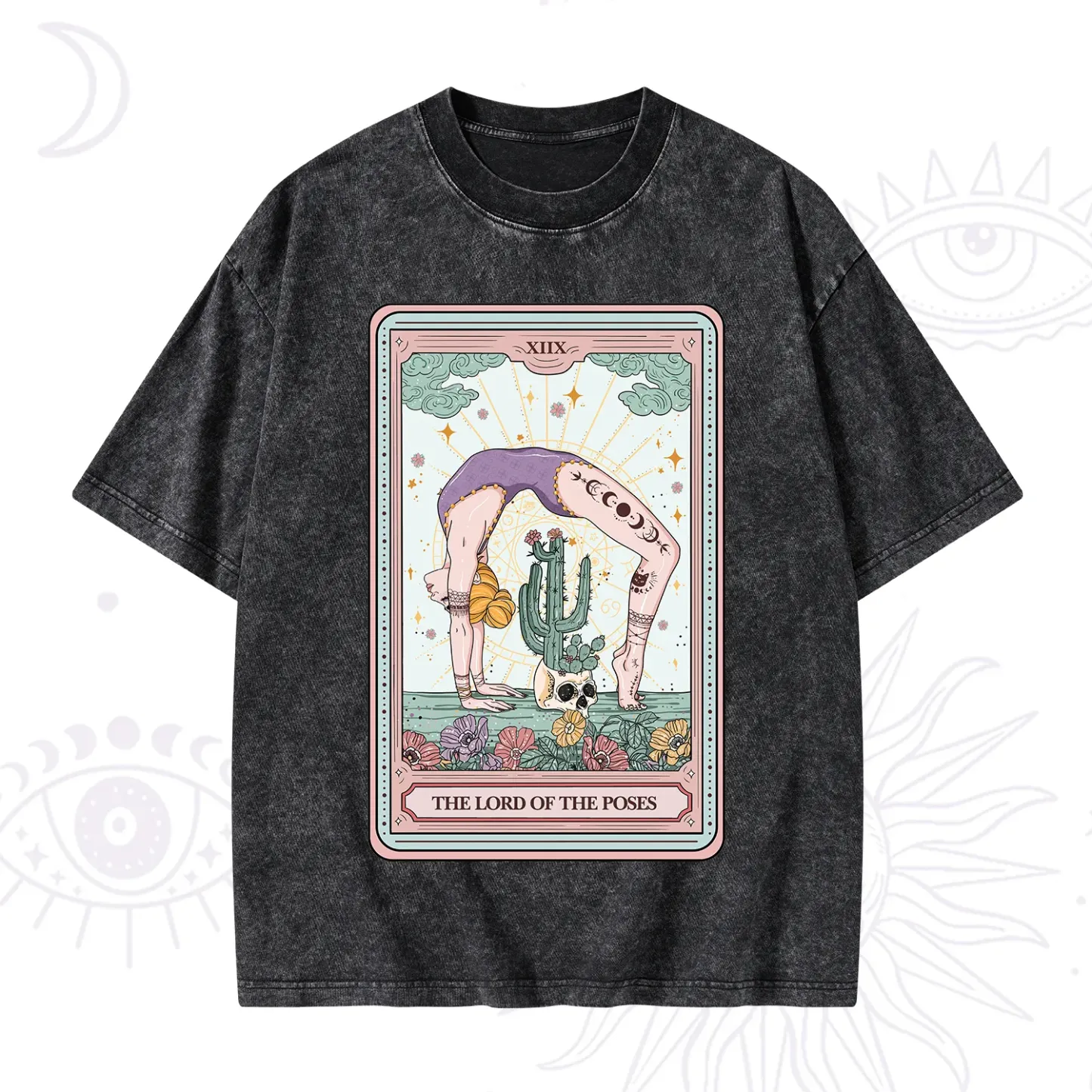 Purplehecate The Lord Of The Poses Tarot Washed T-Shirt