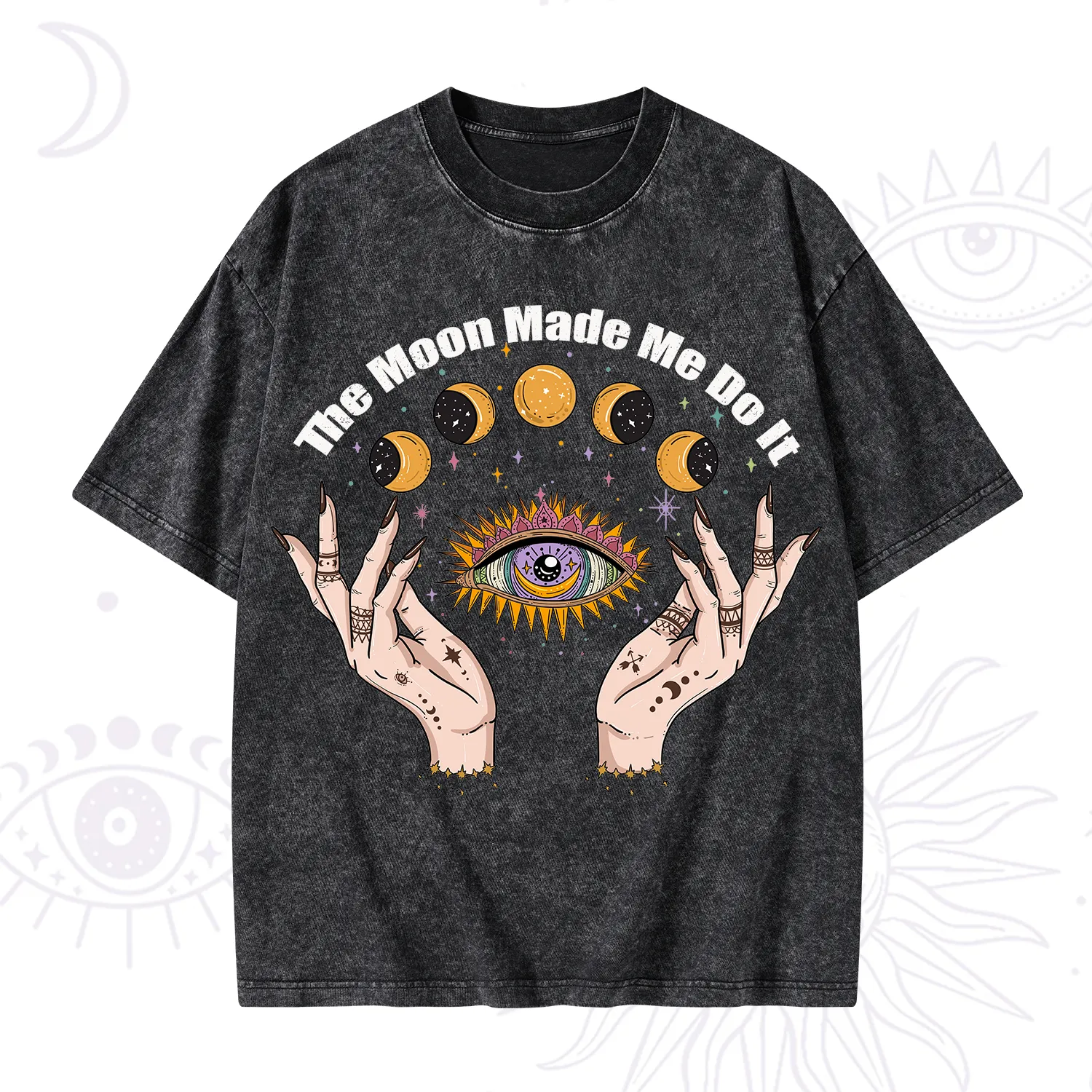 Purplehecate The Moon Made Me Do It Washed T-Shirt