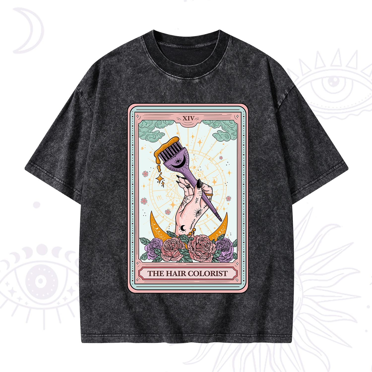 Purplehecate The Hair Colorist Tarot Washed T-Shirt