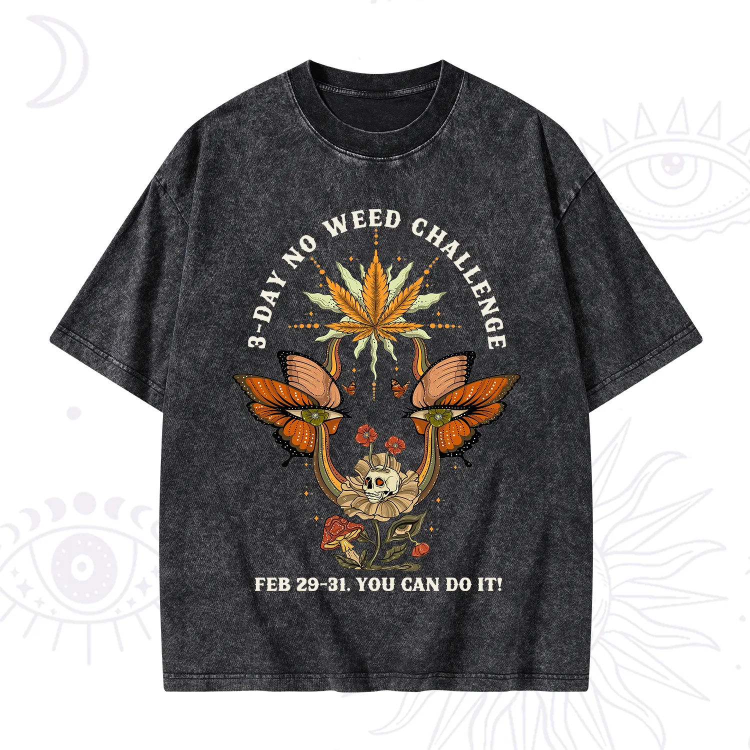 Purplehecate 3 Day No Weed Challenge Washed T-Shirt