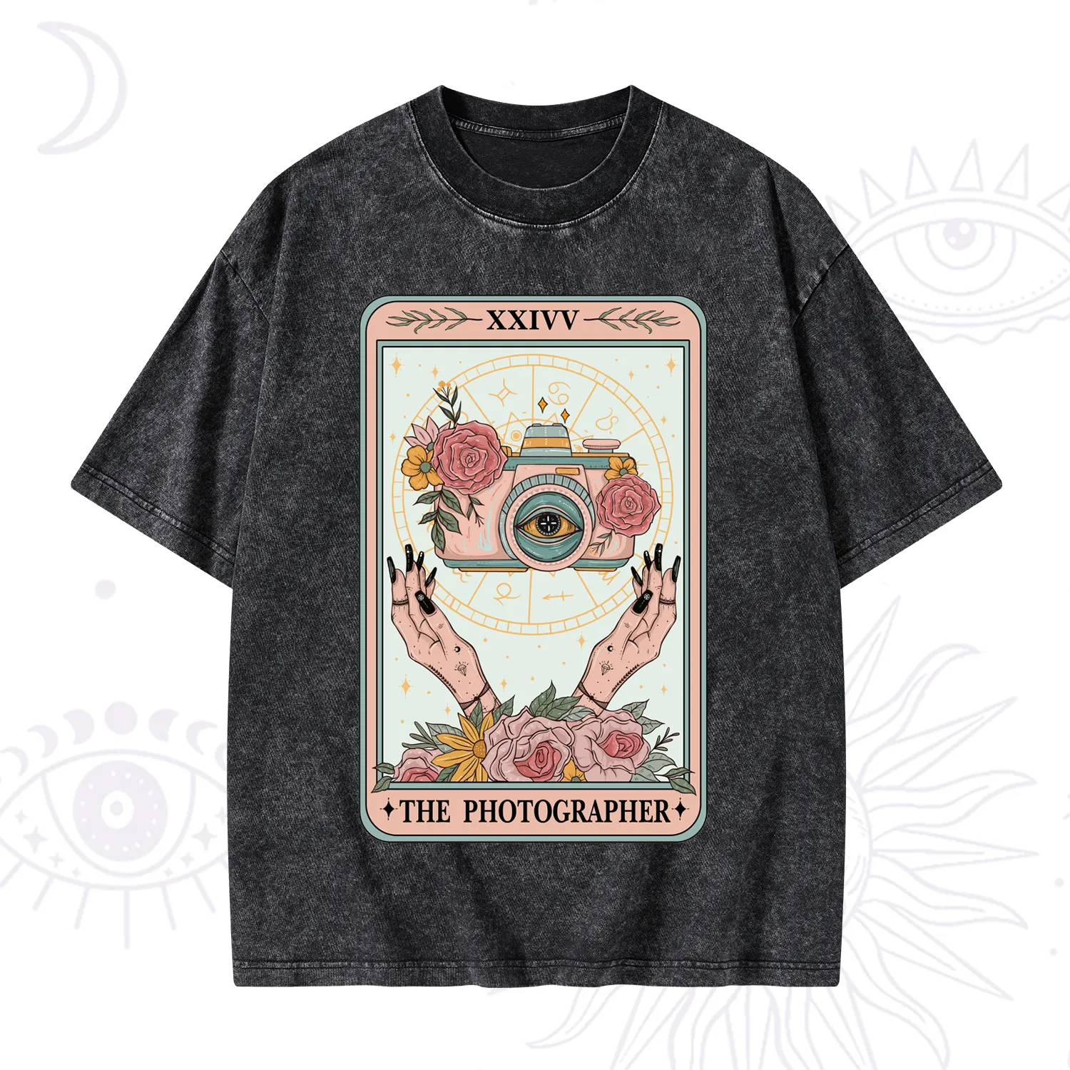 Purplehecate The Photographter Tarot Washed T-Shirt