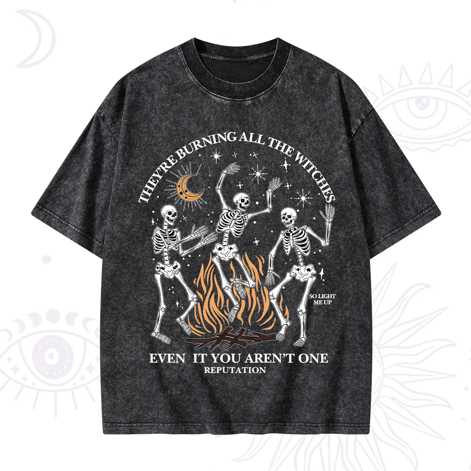 Purplehecate They're Burning All The Witches Even If You Aren't One Washed T-Shirt