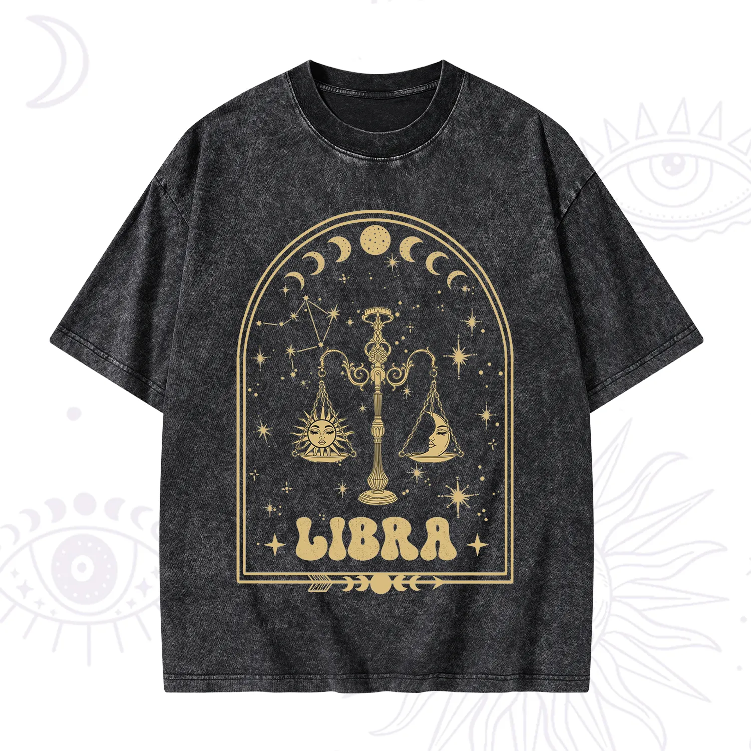 Purplehecate Zodiac Libra Under the Stars Washed T-Shirt
