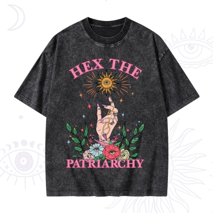 Purplehecate Hex The Patriarchy Witchy Washed T-Shirt