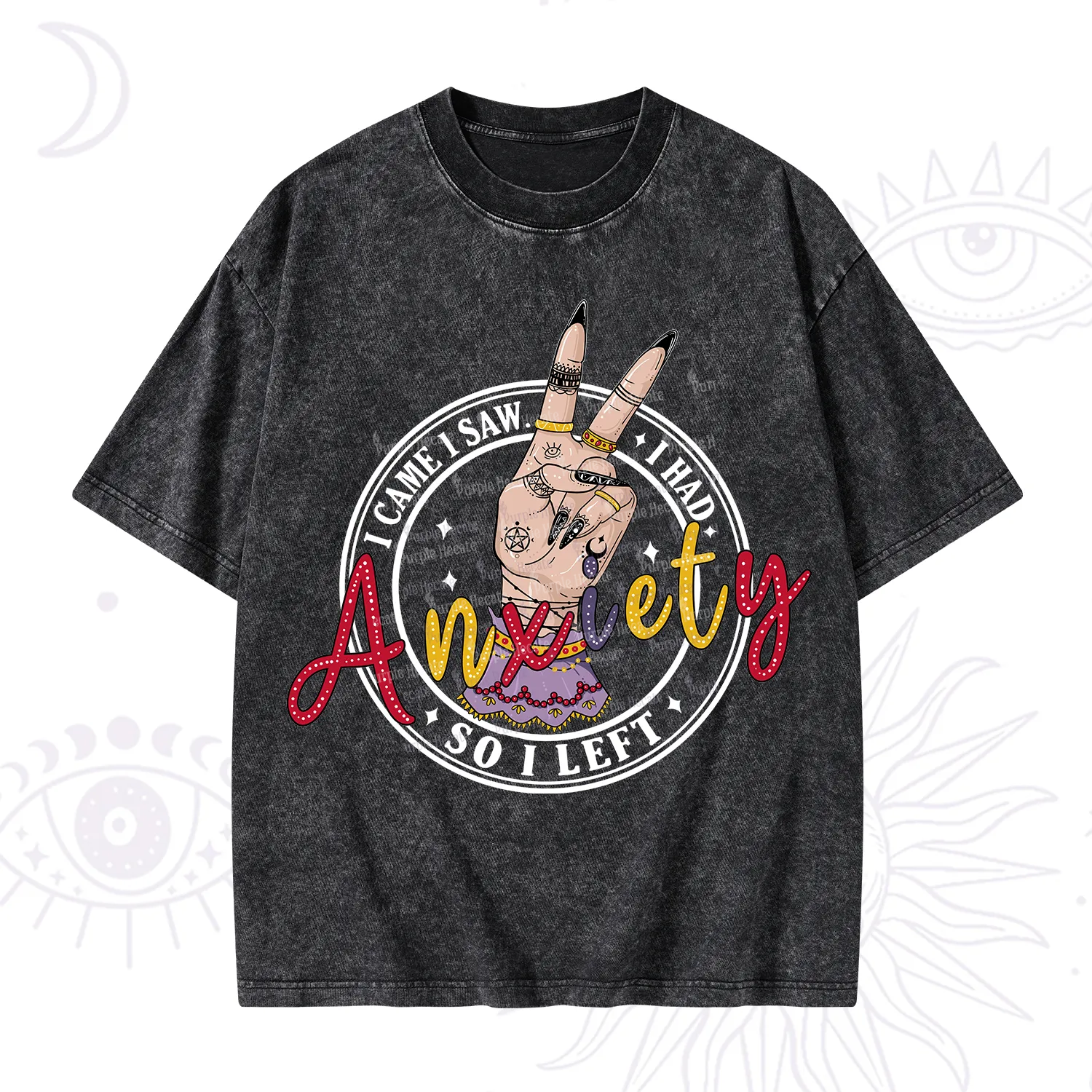 Purplehecate I Had Anxiety So I Left Washed T-Shirt