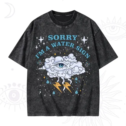 Purplehecate Sorry I'm A Water Sign Washed T-Shirt
