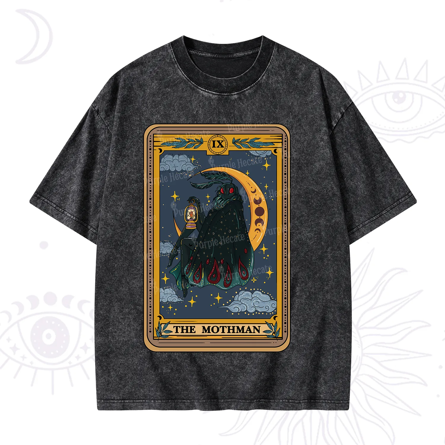 Purplehecate The Mothmen Tarot Washed T-Shirt