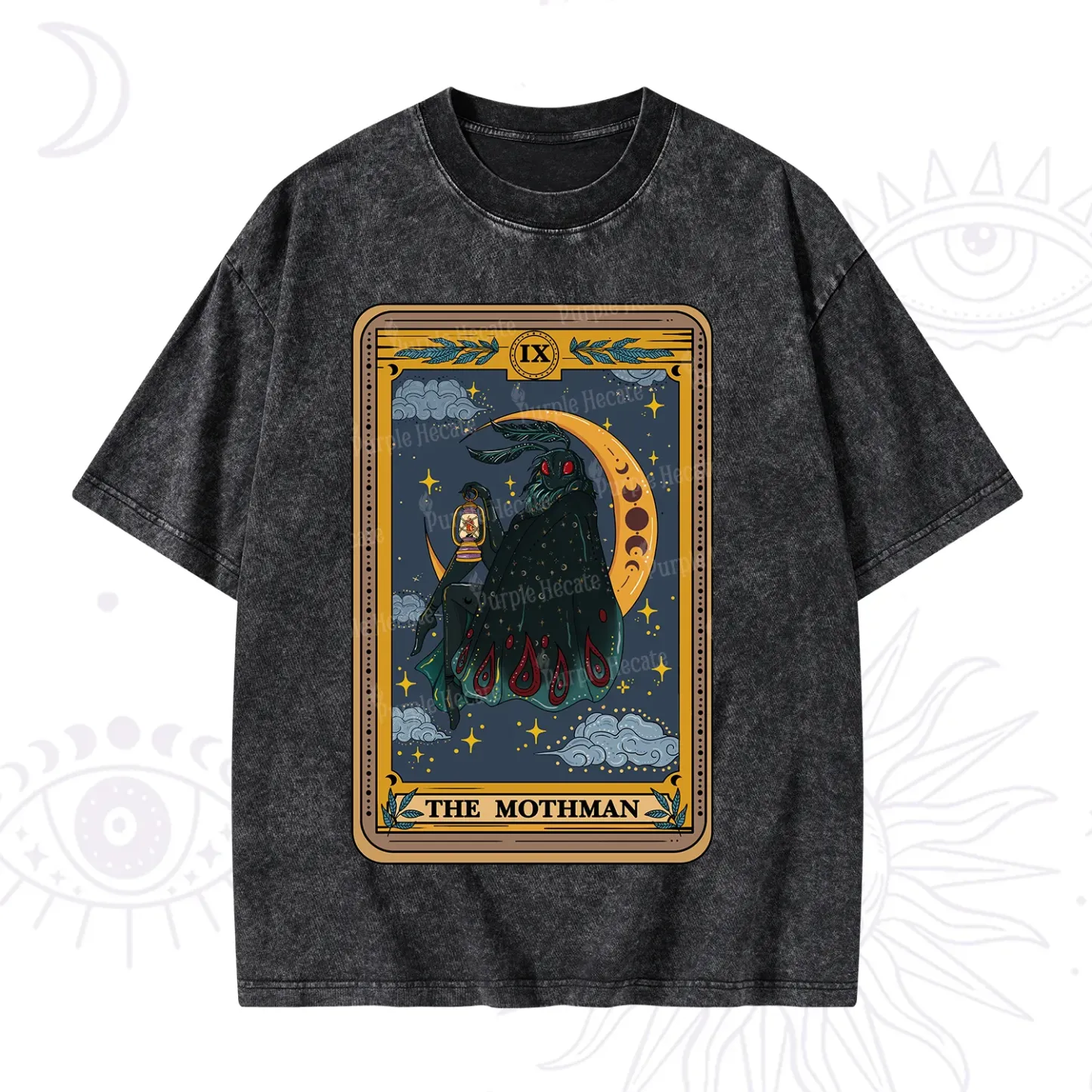 Purplehecate The Mothmen Tarot Washed T-Shirt