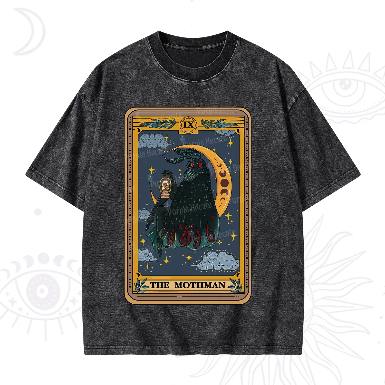 Purplehecate The Mothmen Tarot Washed T-Shirt