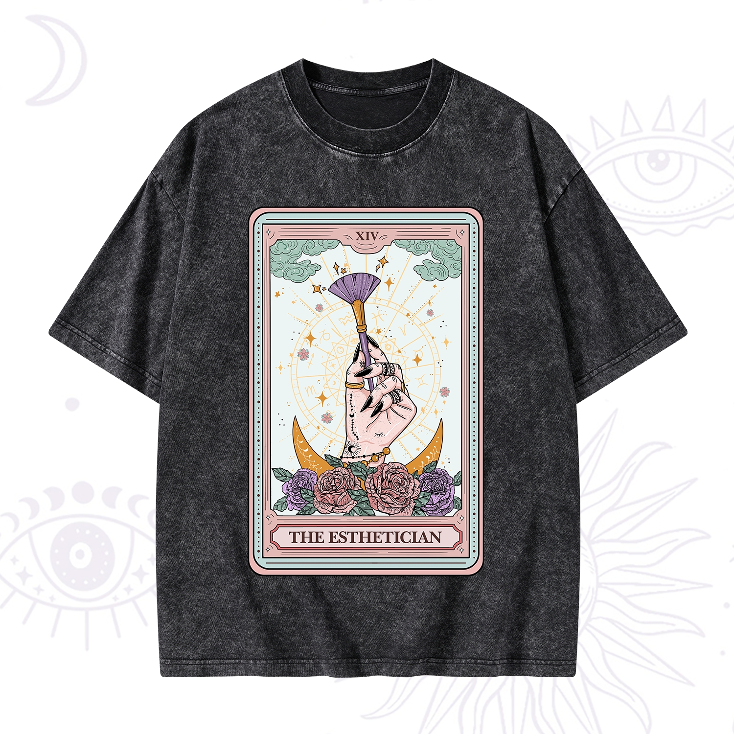 Purplehecate The Esthetician Tarot Card Washed T-Shirt