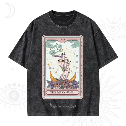 Purplehecate The Mary Jane Tarot Washed T-Shirt
