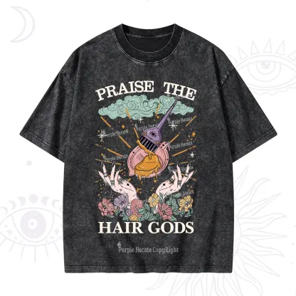 Purplehecate Praise The Hair Gods Washed T-Shirt