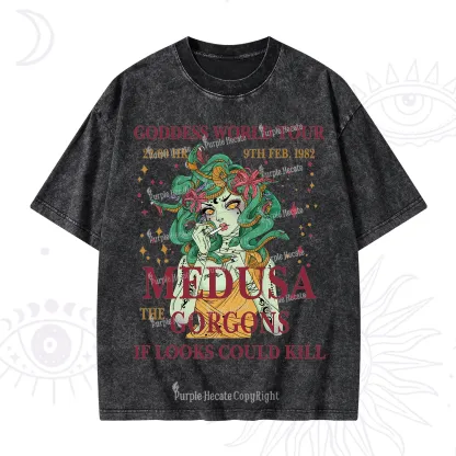 Purplehecate Medusa The Gorgons Washed T-Shirt