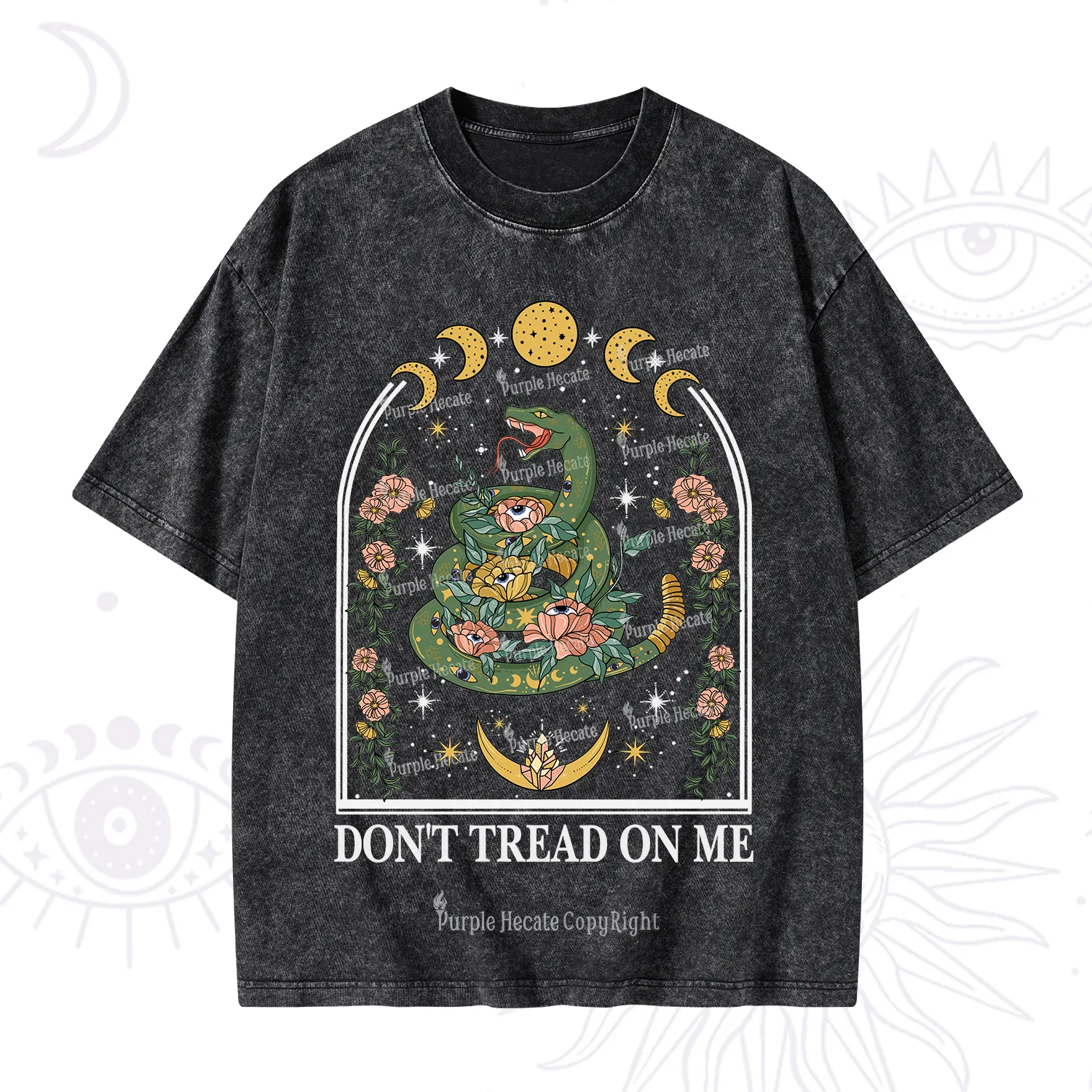 Purplehecate Don't Tread On Me Washed T-Shirt
