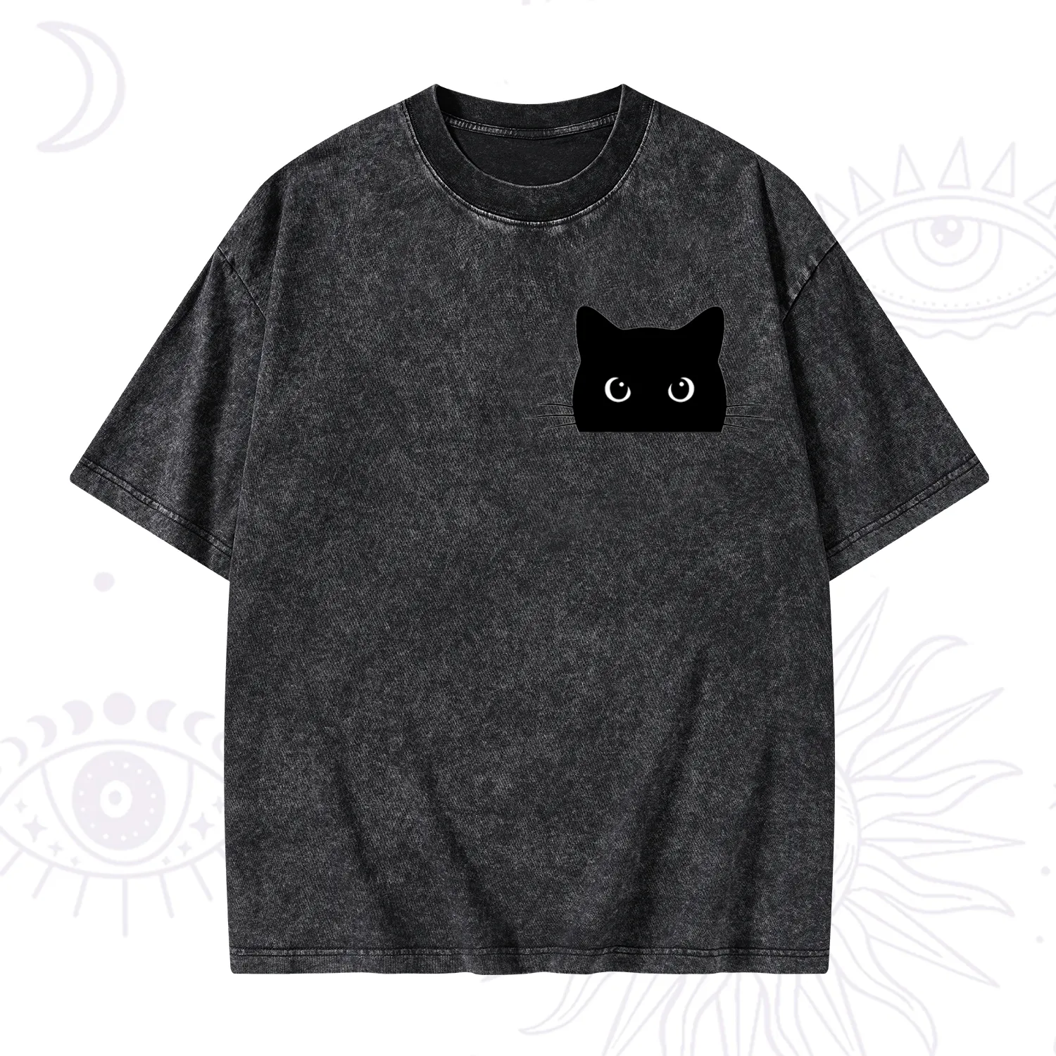 Purplehecate Black Cat Washed T-Shirt